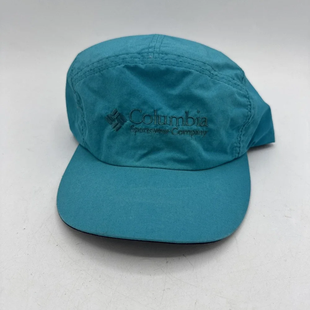 Vintage Columbia Hat Cap 5 Panel Gorpcore Outdoor Hiking Lightweight Casual